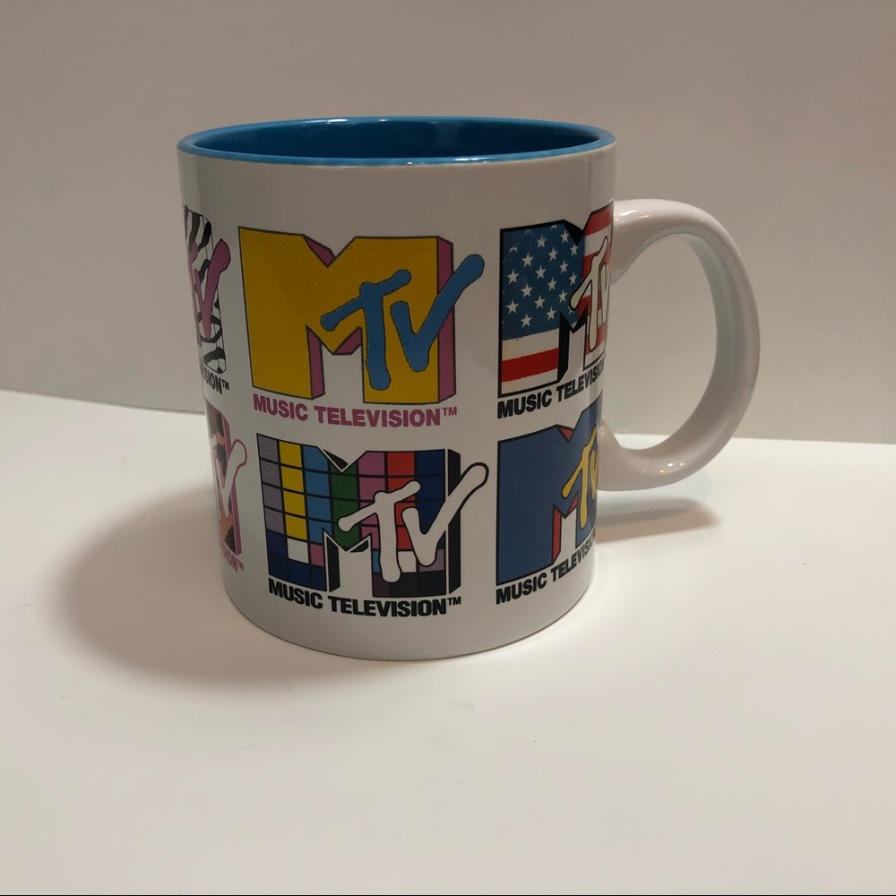 New MTV Full Color Logo Ceramic Coffee Mug 20oz